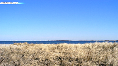 Simulated view from Edgartown, MA