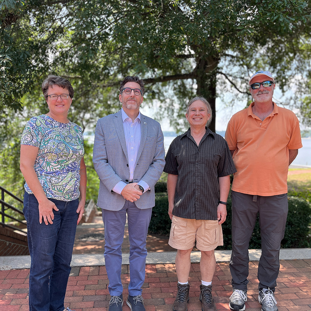 30-Year Service honorees: Sue Stein, Todd Nelson, and Mike Seebo with Dean & Director Derek Aday (not pictured: Jeff Shields).