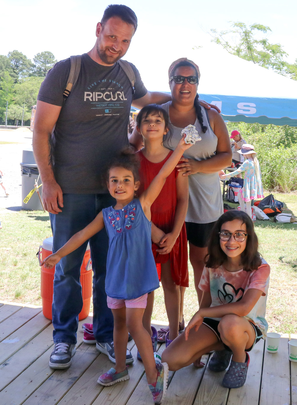 The Litz family enjoyed hands-on learning during their first visit to Marine Science Day.